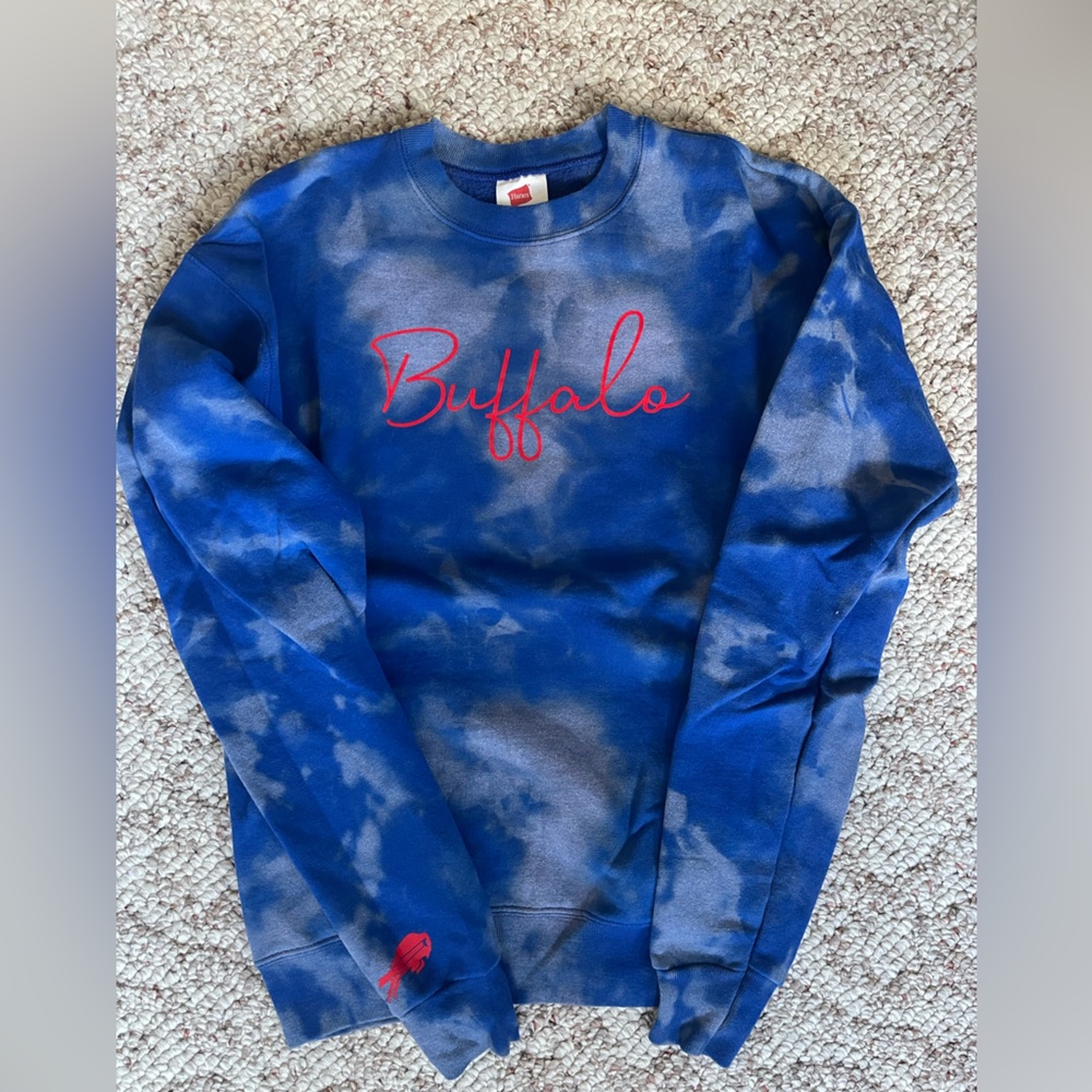 Hanes Blue Tie-Dye Sweatshirt